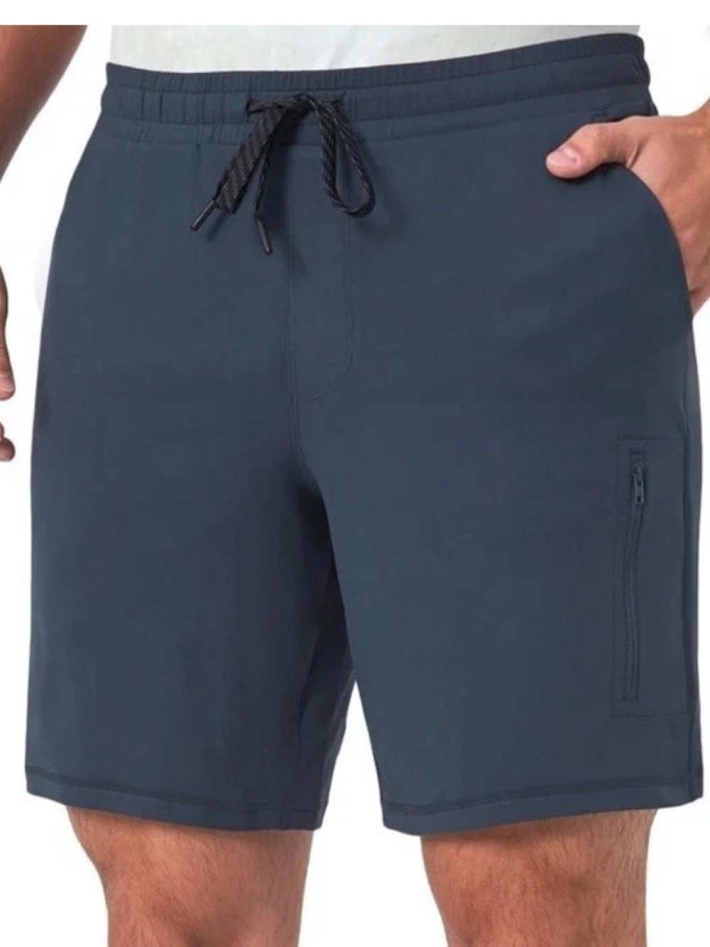 Men's Navy Drawstring Active Shorts